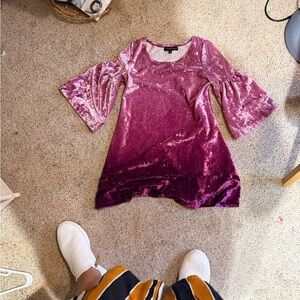 CHRLDR Pink Velvet Kids Dress 000546